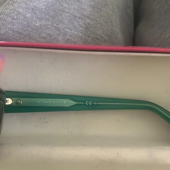 KATE SPADE New York AISHA/S Black Green Plastic Cat Eye Women's Sunglasses - Picture 5 of 6